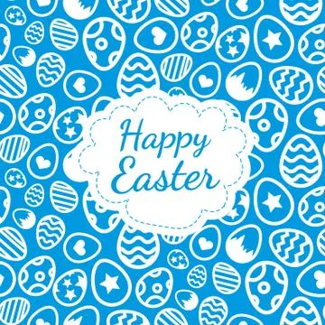Happy Easter greeting card background color of the eggs seamless pattern Illustrazione stock