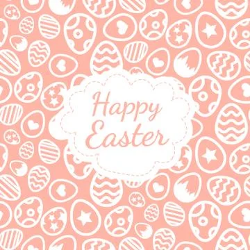 Happy Easter greeting card background color of the eggs seamless pattern Illustrazione stock