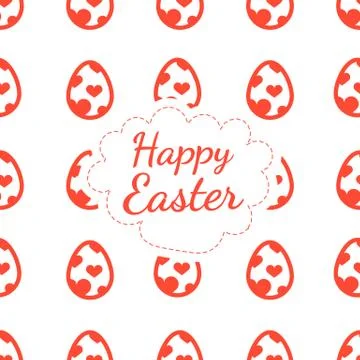 Happy Easter greeting card background color of the eggs seamless pattern イラスト素材
