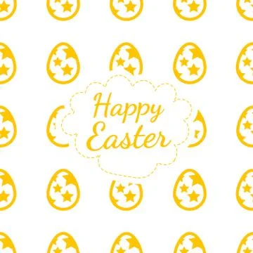 Happy Easter greeting card background color of the eggs seamless pattern Illustrazione stock