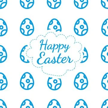 Happy Easter greeting card background color of the eggs seamless pattern Stock Illustration