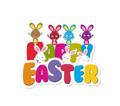 Happy Easter greeting card background Illustrazione stock