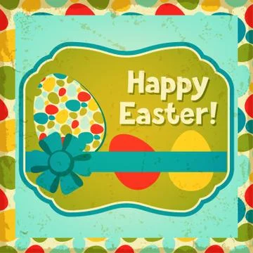 Happy Easter greeting card background Illustrazione stock