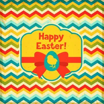 Happy Easter greeting card background Stock Illustration