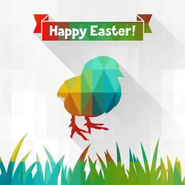 Happy Easter greeting card background Illustrazione stock