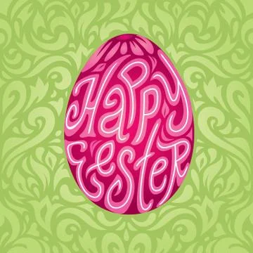 Happy Easter greeting card background Stock Illustration