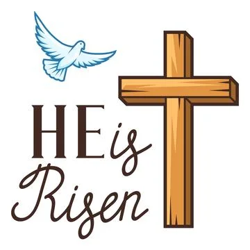 Happy Easter greeting card. Background with religious symbol. 스톡 일러스트