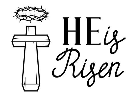 Happy Easter greeting card. Background with religious symbol. Stock Illustration
