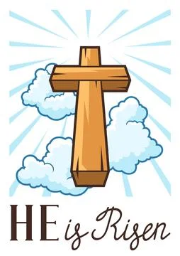 Happy Easter greeting card. Background with religious symbol. Illustrazione stock
