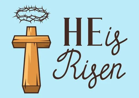 Happy Easter greeting card. Background with religious symbol. 스톡 일러스트