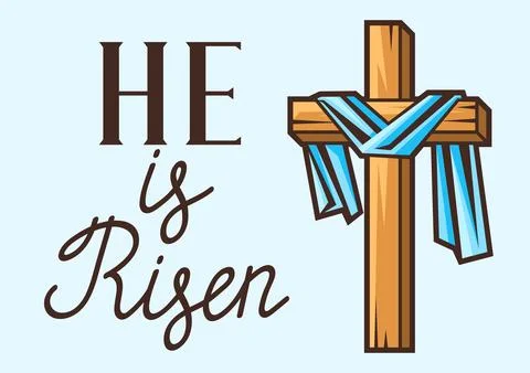 Happy Easter greeting card. Background with religious symbol. Illustrazione stock
