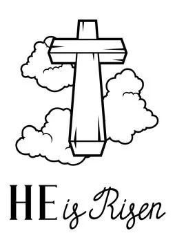 Happy Easter greeting card. Background with religious symbol. Stock Illustration