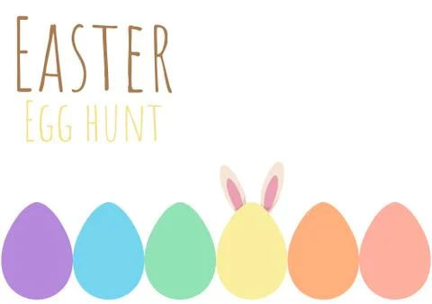 Happy easter greeting card with bunny and easter egg Stock Illustration