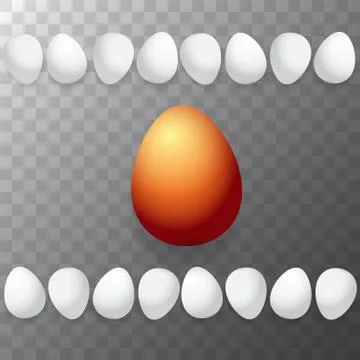 Happy easter greeting card with colorful golden egg and white eggs isolated on 스톡 일러스트