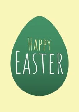 Happy easter greeting card with easter egg Stock Illustration