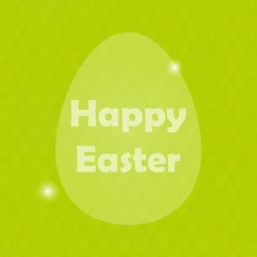 Happy Easter Greeting Card with Egg and blured green background 스톡 일러스트