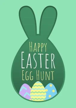 Happy easter greeting card with egg Stock Illustration