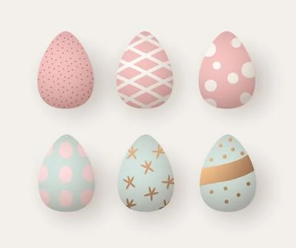 Happy Easter greeting card with eggs in pastel colors spring holiday celebration Stockillustratie