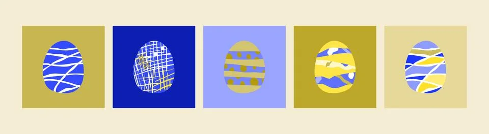 Happy Easter Greeting Card. Geometric Easter Egg Illustration. Geometric pattern Stock Illustration