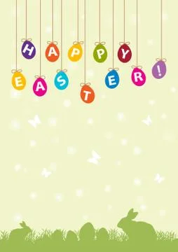 Happy Easter greeting card Stock Illustration