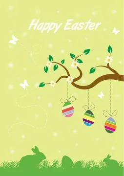 Happy Easter greeting card Stock Illustration