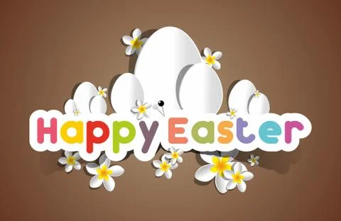 Happy Easter Greeting Card Stock Illustration
