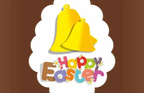 Happy Easter Greeting Card Stock Illustration