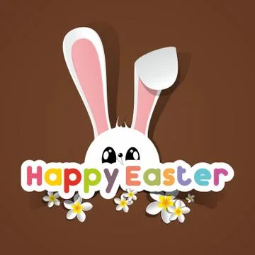 Happy Easter Greeting Card Stock Illustration