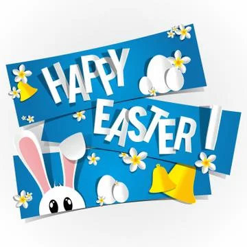 Happy Easter Greeting Card Stock Illustration