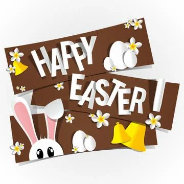 Happy Easter Greeting Card Stock Illustration