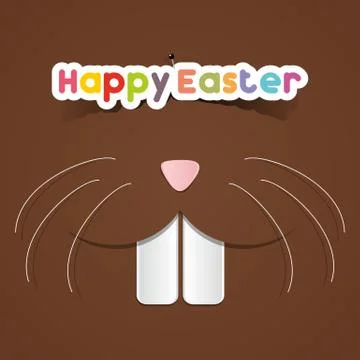 Happy Easter Greeting Card Stock Illustration