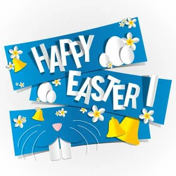 Happy Easter Greeting Card Illustrazione stock