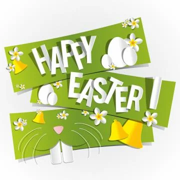 Happy Easter Greeting Card Stock Illustration