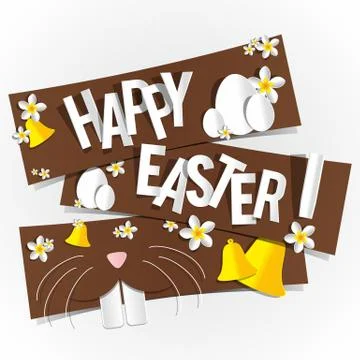 Happy Easter Greeting Card Stock Illustration