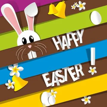 Happy Easter Greeting Card Stock Illustration