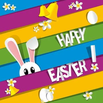 Happy Easter Greeting Card Stock Illustration
