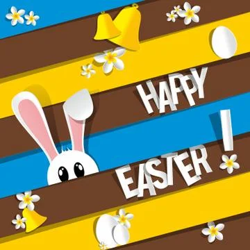 Happy Easter Greeting Card Stock Illustration