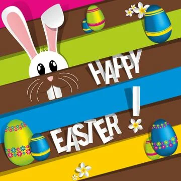 Happy Easter Greeting Card Stock Illustration