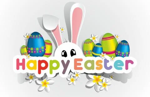 Happy Easter Greeting Card Stock Illustration