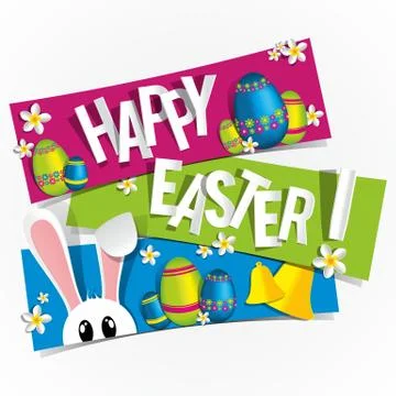 Happy Easter Greeting Card Illustrazione stock
