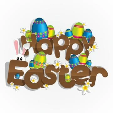 Happy Easter Greeting Card Stock Illustration