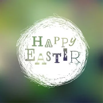 Happy Easter Greeting Card 스톡 일러스트