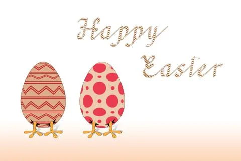 Happy Easter greeting card Stock Illustration