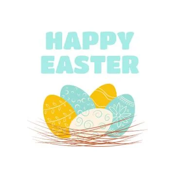 Happy Easter greeting card Stock Illustration