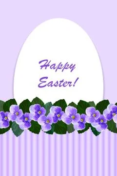 Happy Easter greeting card Illustrazione stock