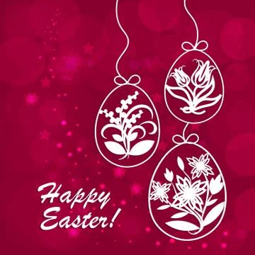 Happy Easter greeting card Stock Illustration