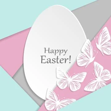 Happy Easter greeting card Stock Illustration