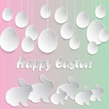 Happy Easter greeting card Stock Illustration