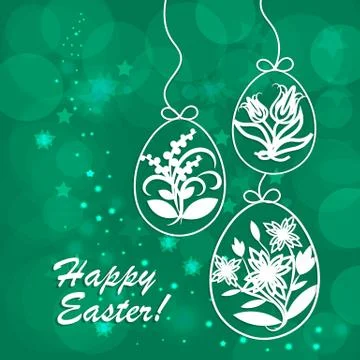 Happy Easter greeting card Stock Illustration