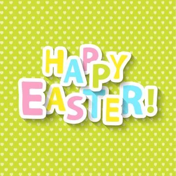 Happy Easter Greeting Card. Stock Illustration
